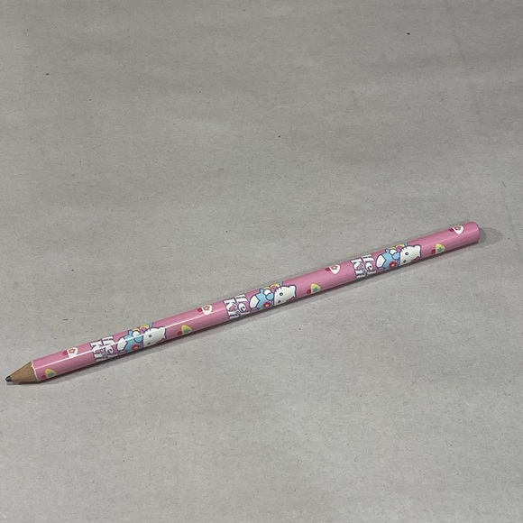 2007 Sanrio Hello Kitty Pencil For McDonald’s Pink Mushrooms Flowers - Picture 1 of 5